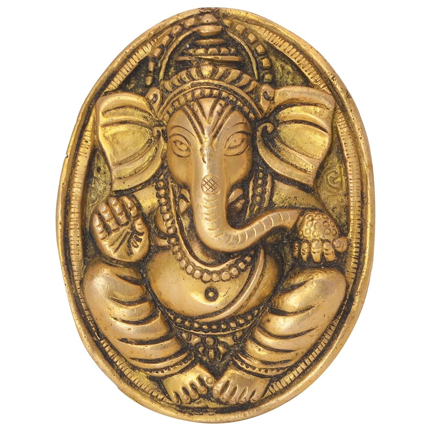 BHARAT HAAT Decorative Brass Ganesh Wall Hanging handicrafts Product