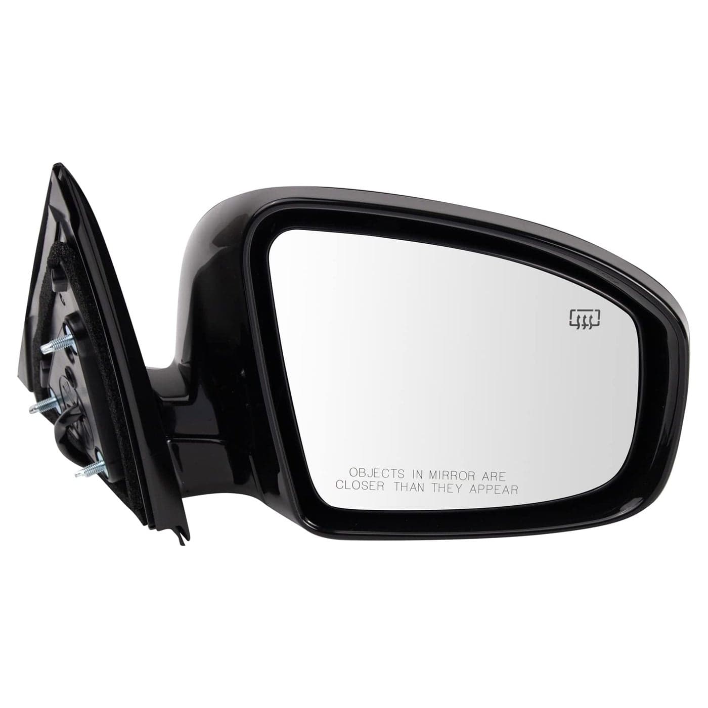 TRQ Passenger Side Mirror Assembly Electric Adjustment Heated No Memory Black Compatible with 20132016 Nissan Pathfinder NI1321251