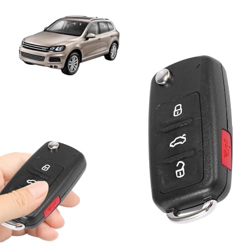 Boxonly Replacement Keyless Entry Remote Car Key Fob 315MHz NBG010180T 3+1 Button Compatible with Volkswagen Jetta Golf GTI Passat Tiguan Touareg (2011-2016) - PN 5K0837202AE/S - Includes 48 Chip