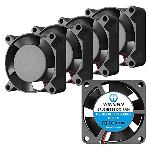WINSINN DC 25mm Fan 5V 2510 Hydraulic Bearing Brushless Cooling 25mmx10mm 2PIN (Pack of 5Pcs)