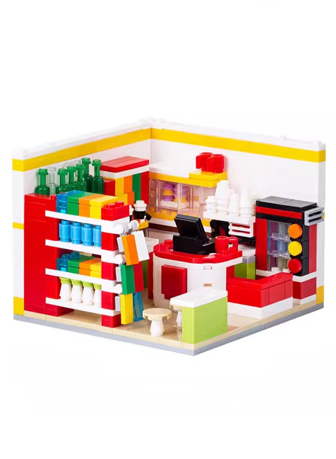 Creative Children's City Family Series Small Particle Puzzle Building Block Toys(Convenience Store 462PCS)