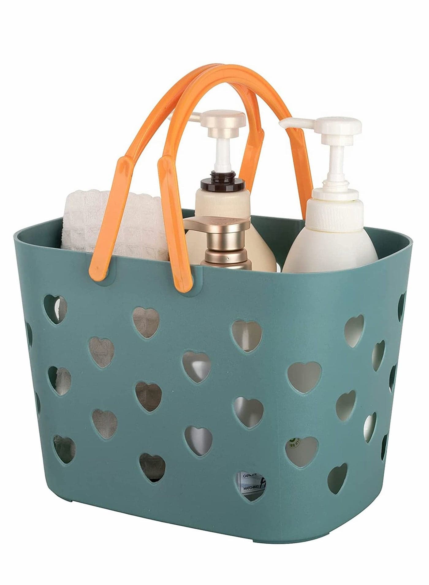 Storage Basket, Bathroom organizer, Portable Shower Caddy Tote Plastic Basket with Handle, Large Capacity, for Bathroom, Pantry, Kitchen, College Dorm, Garage (Blue)