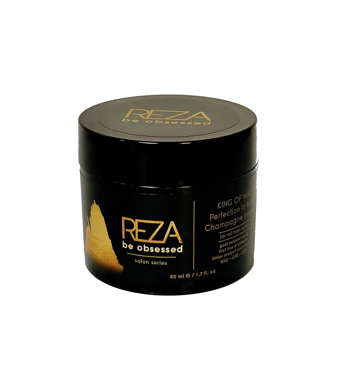 Reza King of Wax Luxury Styling Hair Cream Long Lasting Hold Shiny Finish Sulfate Free Paraben Free for Men 17 Fl Oz