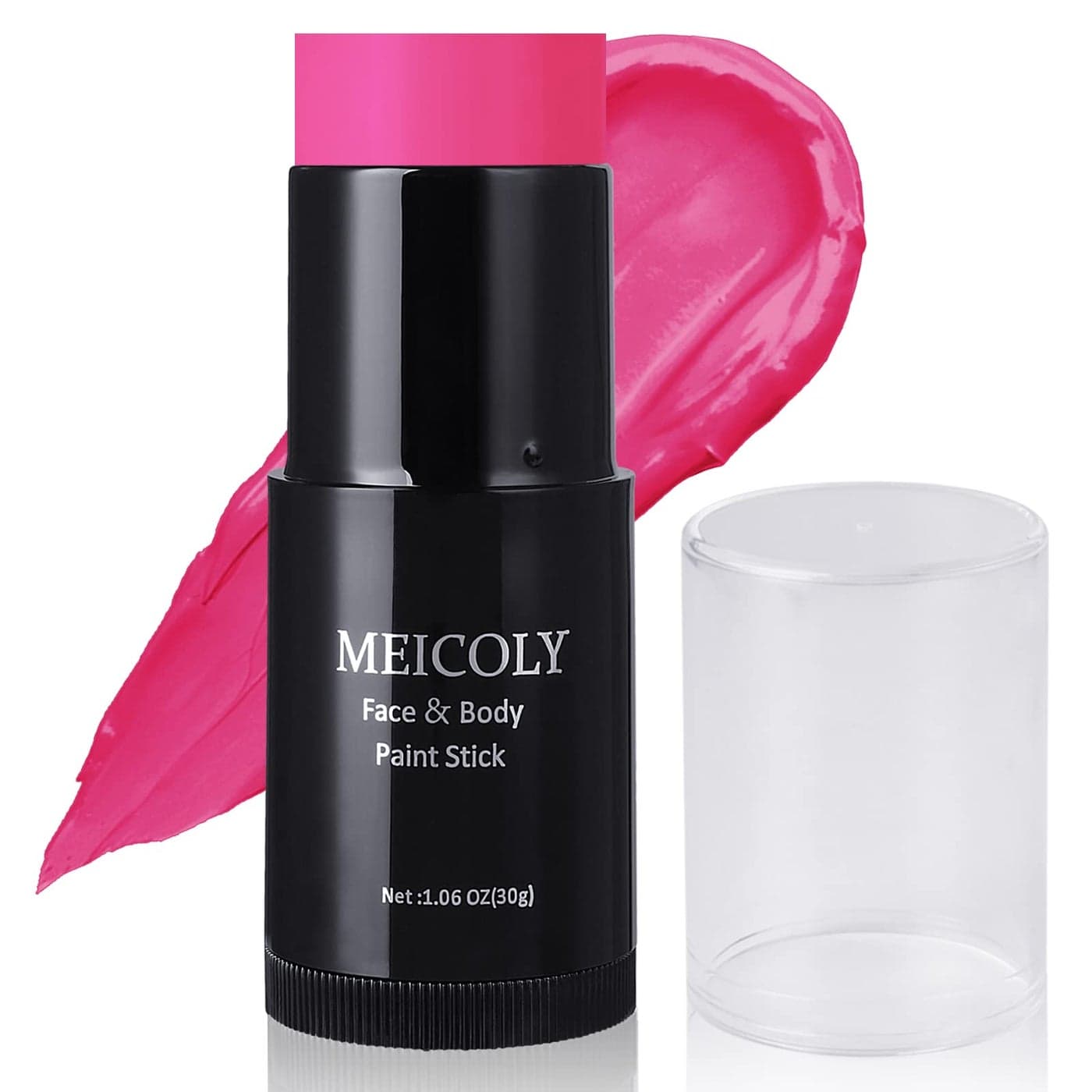 MEICOLY Pink Face Body Paint Stick106OzWaterproof Sweatproof Pink Eye Black SoftballBaseballFootballCream Body PaintBlendable Face Paint for Halloween Special Effects SFX Makeup
