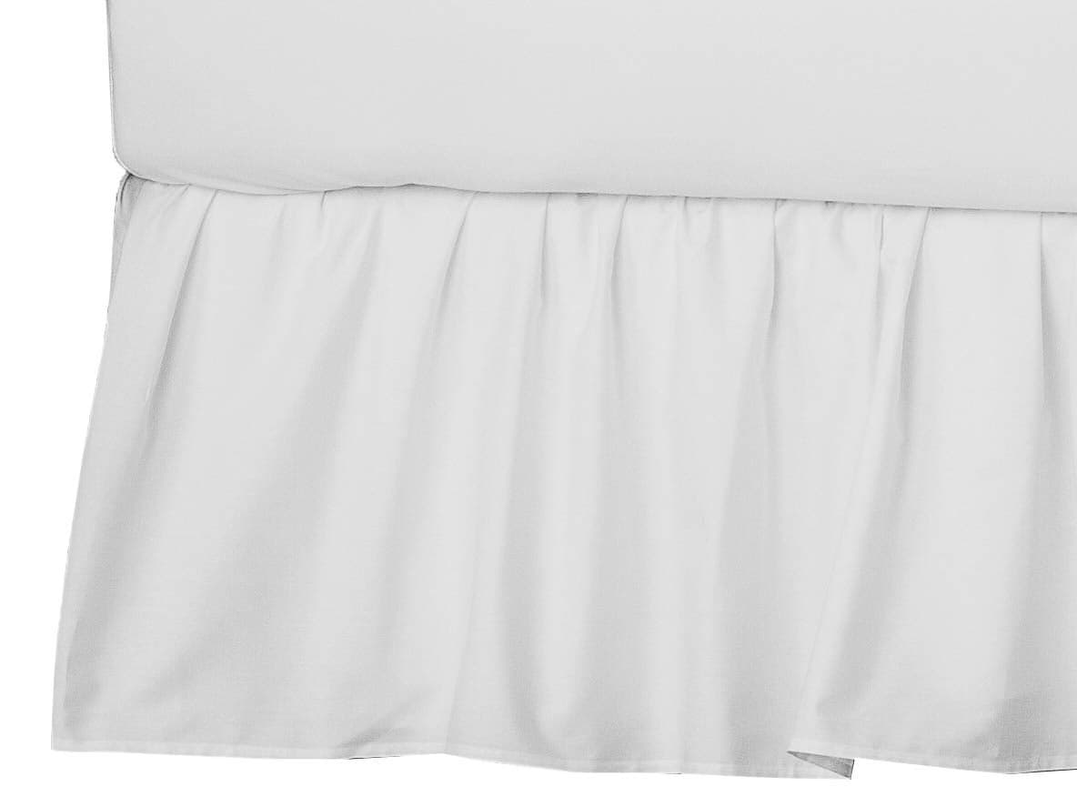 American Baby Company Ultra Soft Microfiber Ruffled PortaMiniCrib Skirt White for Boys and Girls