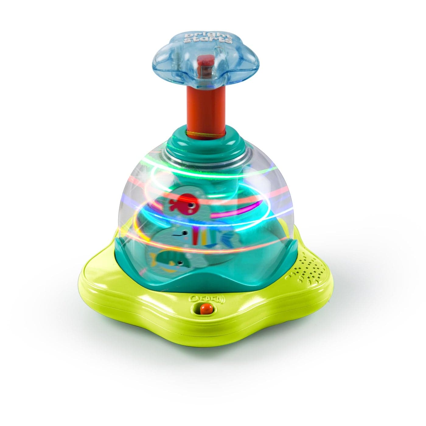 Bright Starts Press Glow Spinner Cause and Effect Musical Baby Toy Age 6 Months