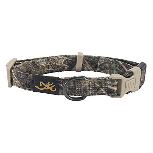 Browning Classic Preformance Webbing Pet Collar Fully Adjustable Available in Solid Colors and Camo Patterns Realtree MAX7 Small