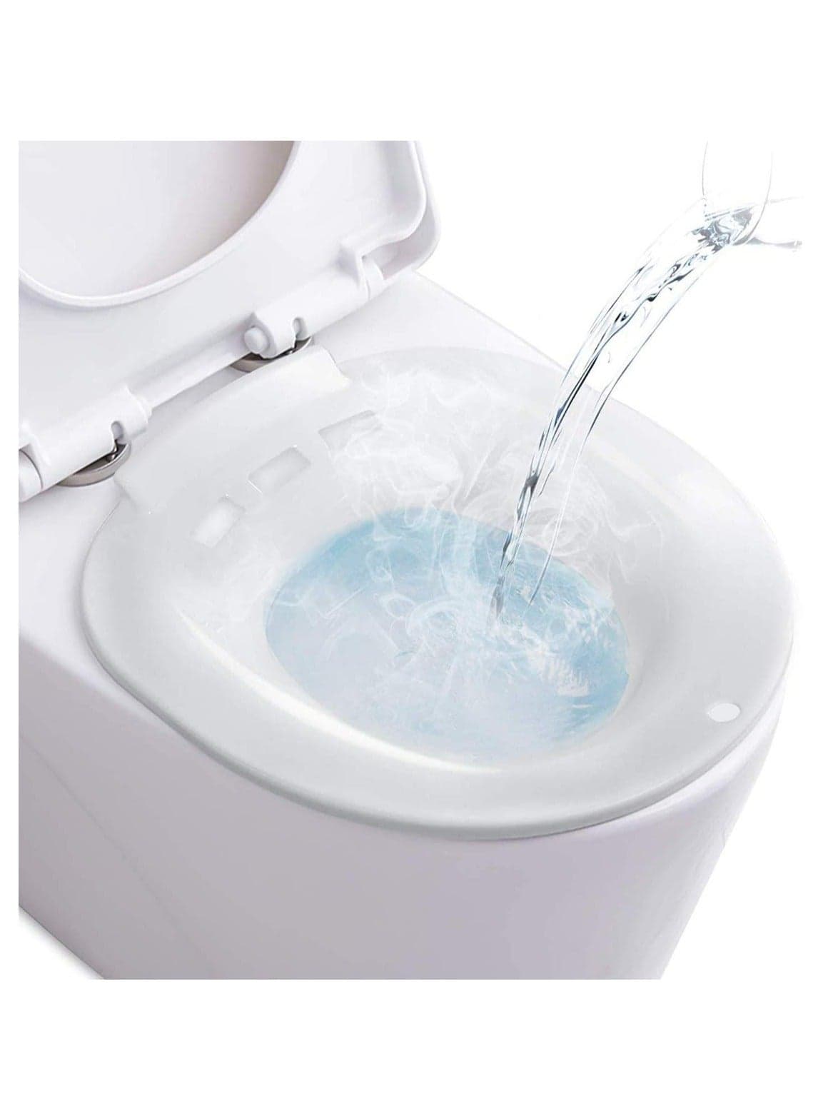 Sitz Bath for Toilet Seat, Sitz Bath for Postpartum Care Hemorrhoid Treatment Sits Bath for Women Fits Elongated or Round Toilet Seat (White)