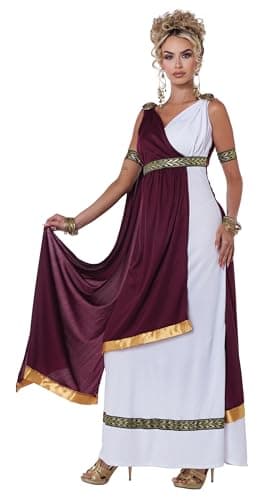 California Costumes Roman Empress Costume Medium White/Burgundy
