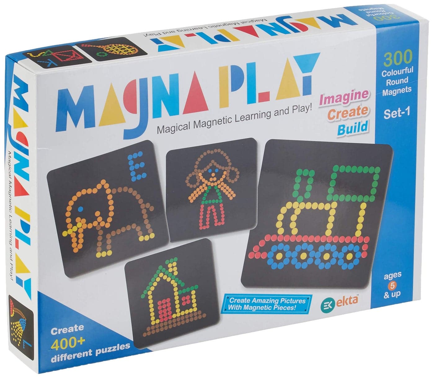 EKTA Plastic Magnetic Magna Play Set, Multicolour, 5+ Years,for-Kid