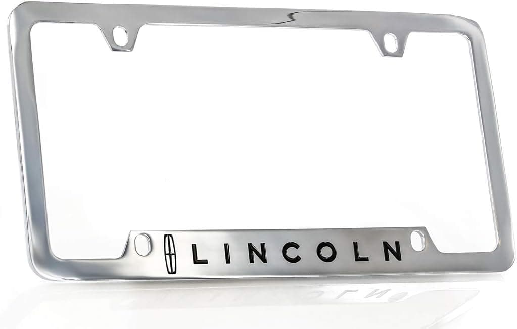 Lincoln Electric Workmark Chrome Plated Metal Engraved License Plate Frame Holder