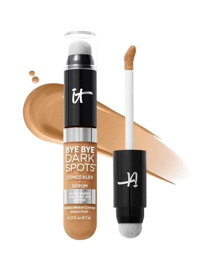 IT Cosmetics Bye Bye Dark Spots Concealer + Serum with Niacinamide & Hyaluronic Acid Medium Warm 32 – Buildable Hydrating Coverage, 0.22 oz / 6.7 mL