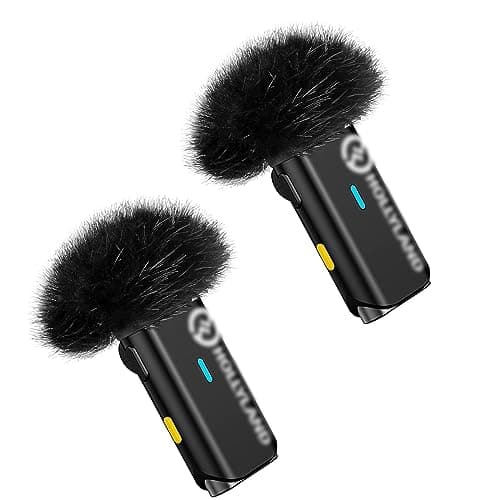 YEAOI 2-Pack Windscreens for Hollyland Lark M1 and Lark C1 Wireless Lavalier Microphone Wind Cover, Furry Deadcat for Noise Cancelling