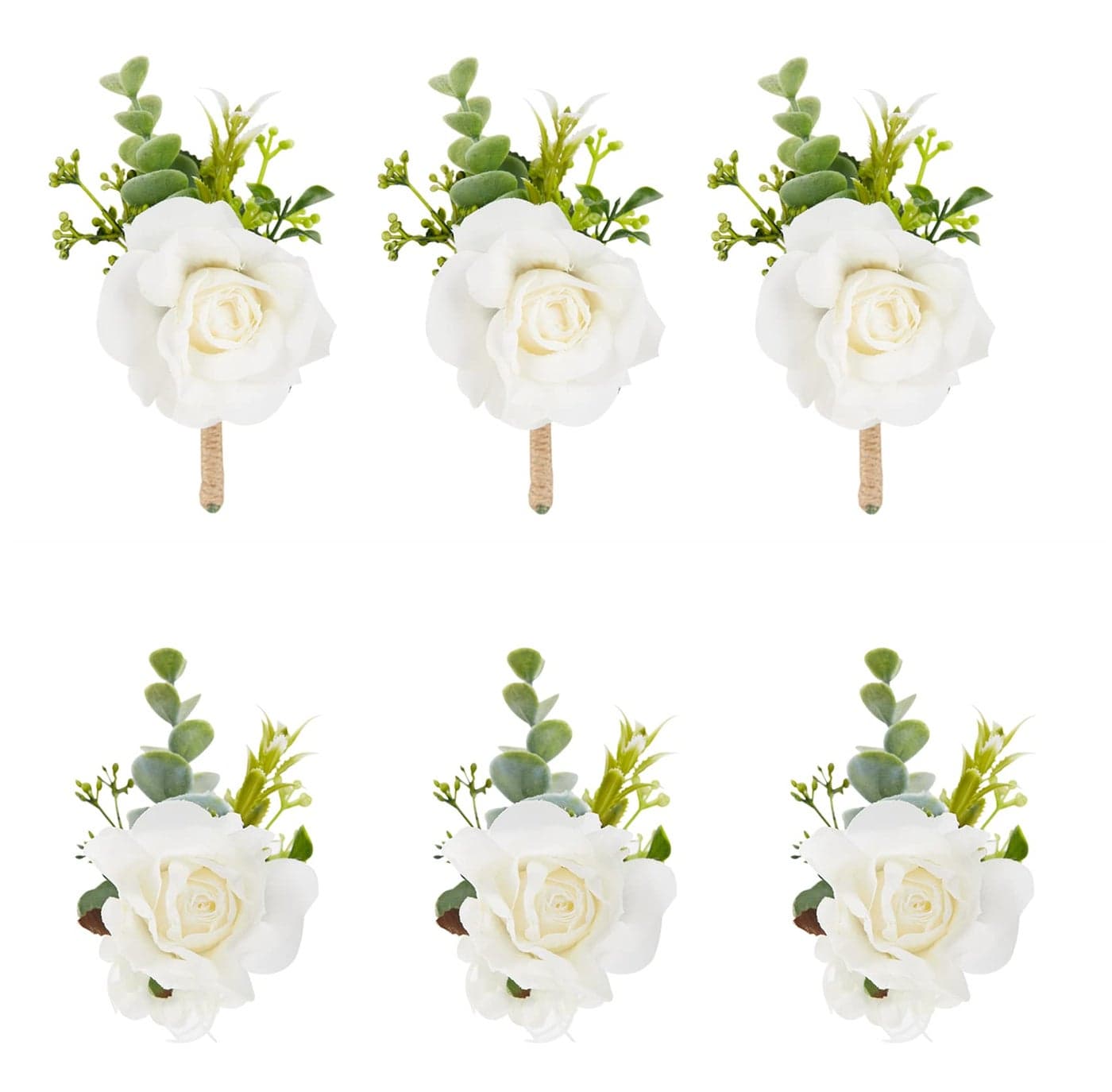 Meldel White Ivory Rose Wrist Corsage Boutonniere for Men Wedding Wrist Flower Corsage Hand Flower for Bride Bridesmaid Prom Decor Paty Girl