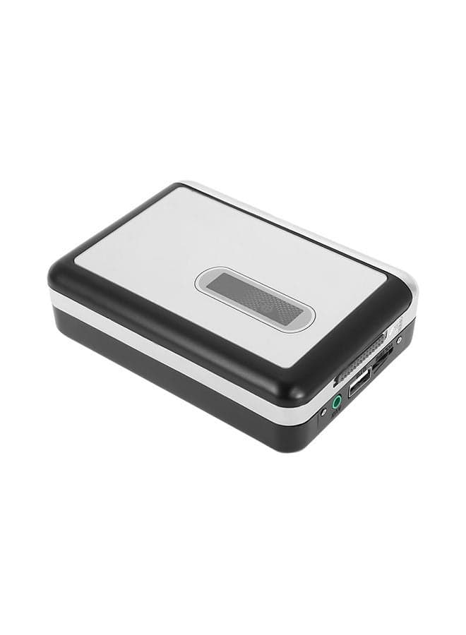 Cassette Tape-To-MP3 Converter With Earphones V241 Black/White