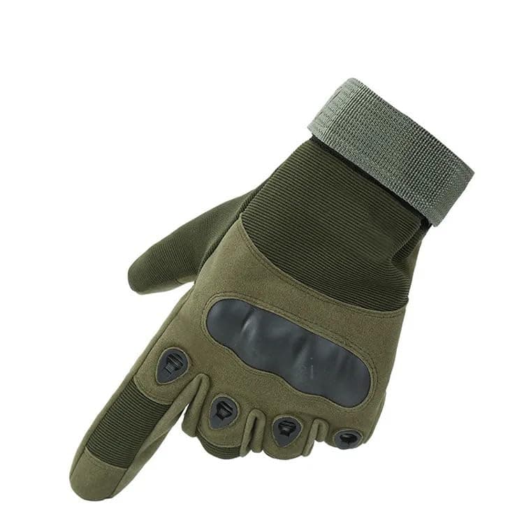 ketmart Nylon Tactical Full Finger Gloves for Sports, Hard Knuckle,Hiking,Cyclling,Travelling,Camping,Outdoor,Boxing, Motorcycle Riding and Winter use Arm Shooting Gym Glove (Color-Green)