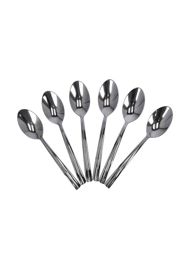 6-Piece Stainless Steel Table Spoon Silver