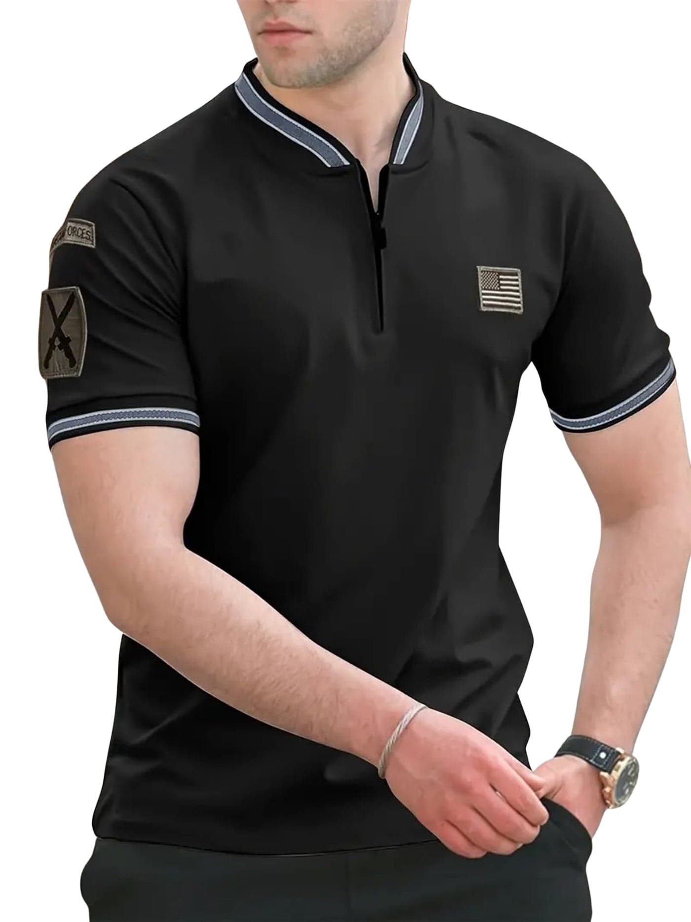 Lymio Polo T Shirt for Men || Men Casual T-Shirt || Polo (POLO-51-Black-XL)