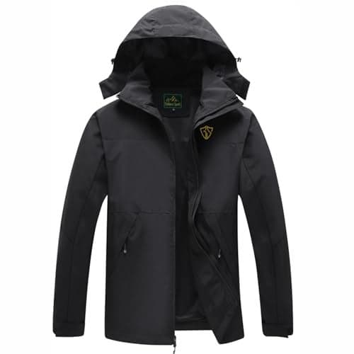 GIISAM Rain Jacket for Men, Mens Waterproof Raincoat Lightweight Rain Jackets Outdoor Rain Coat Windbreaker with Hood