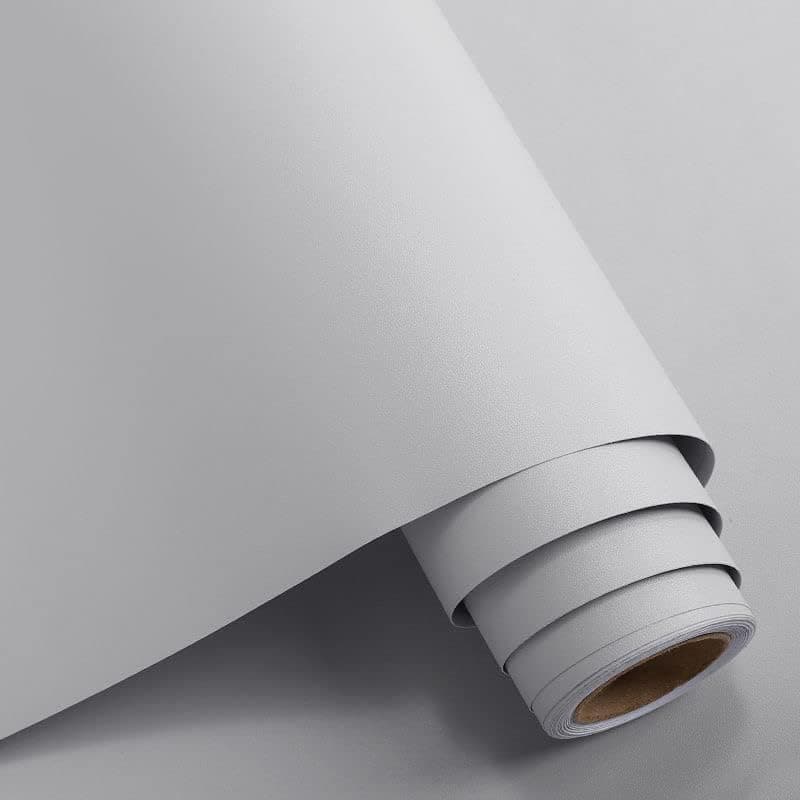 HOME13™ Light Grey Wallpaper Peel & Stick Grey Contact Paper Self Adheisve Vinyl Removable Wallpaper for Kitchen Cabinet Wall Countertop Cabinet Home Decoration (24x72 Inch, Light Grey Matte)