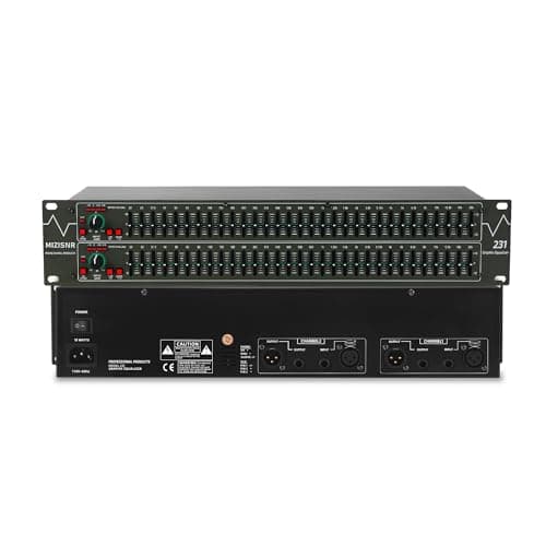 MIZISNR Graphic Equalizer 31-Band Stereo EQ for Home Audio, Dual Channel Professional DJ Equalizer (EQ-231)