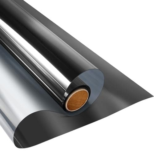 KESPEN Window Film One Way Daytime Privacy Static Cling Sun Blocking Anti UV Reflective Window Tint for Home and Office BlackSilver 236 Inch X 131 Feet
