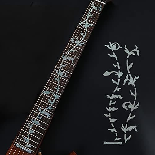 Alnicov Guitar Fretboard Markers Inlay Stickers,DIY Guitar Neck Fretboard Stickers for Bass Acoustic Guitar Electric Guitar,Tree of Life,White