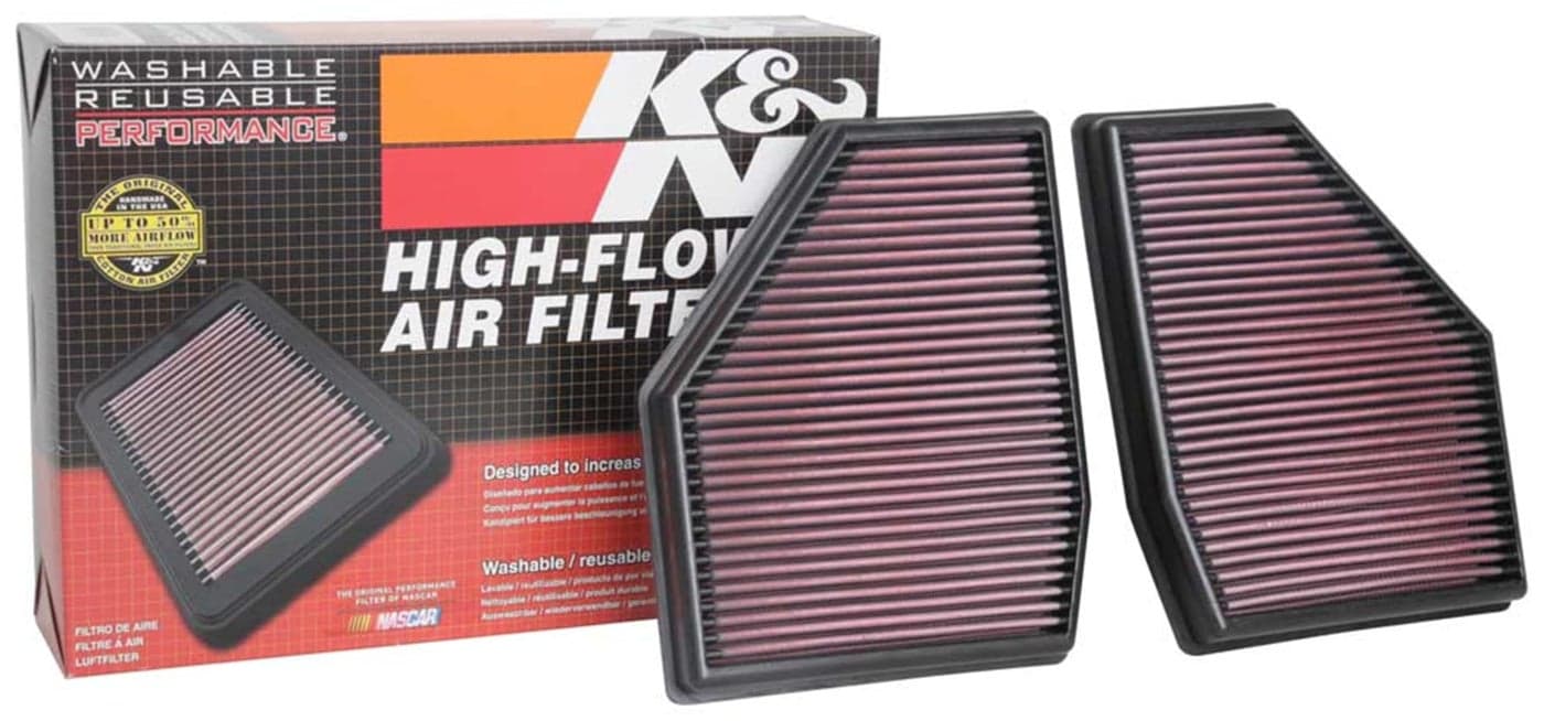 KN Engine Air Filter Increase Power Acceleration Washable Premium Replacement Car Air Filter Compatible with 20182019 BMW M5 333128