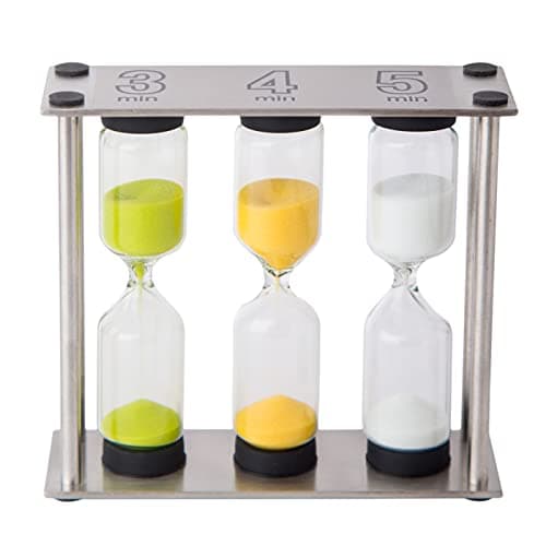 The Indian Chai - Perfect Sand Tea Timer | Stainless Steel | Three-in-One | 3-4-5 Minute Sand Hourglass Timer | Makes a Great Gift