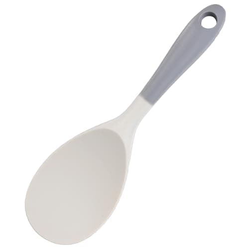 Silicone Rice Paddle, Non Stick Heat Resistant Rice Spoon Kitchen Gadge Scooper Cooking Utensil Cooker Spoon for Salads Mashed Potato (Grey)