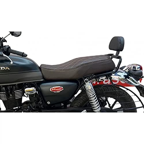 Sahara Seats Compatible With Highness CB 350 Adjustable Back Rest (Black, Long)