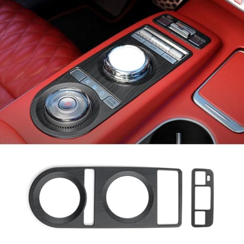 JUIVEEL ABS Central Gear Shift Panel Cover Center Control Cover Trim Car Interior Parts Compatible with Genesis GV70 2022-2024 Accessories (Matte Wood Grain Style)