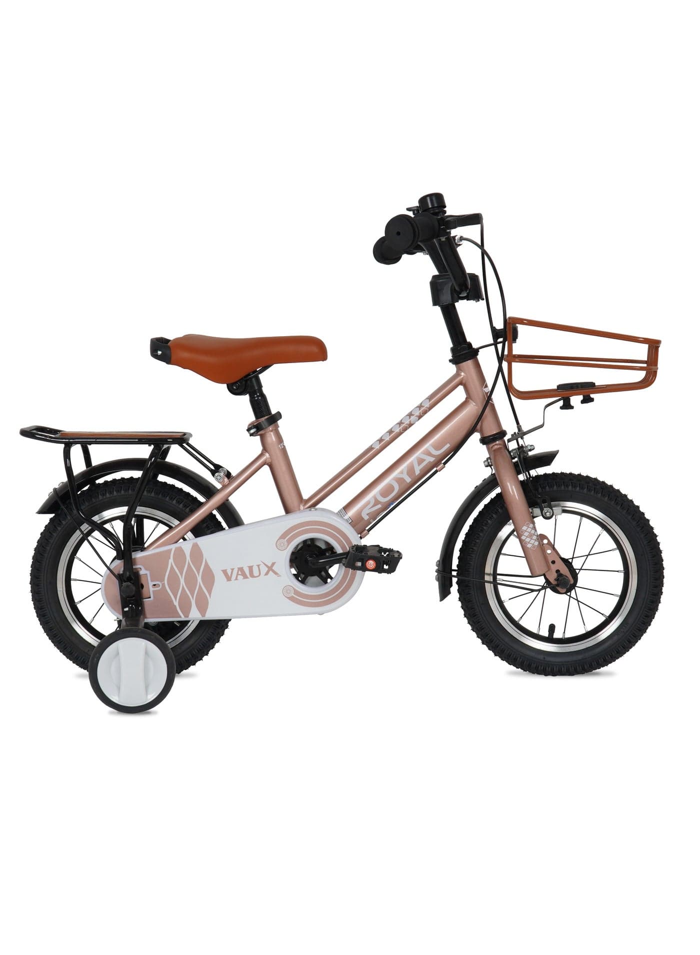Royal Road Bike || 12 Inch || For Kids || Adjustable Seat || Rose Gold