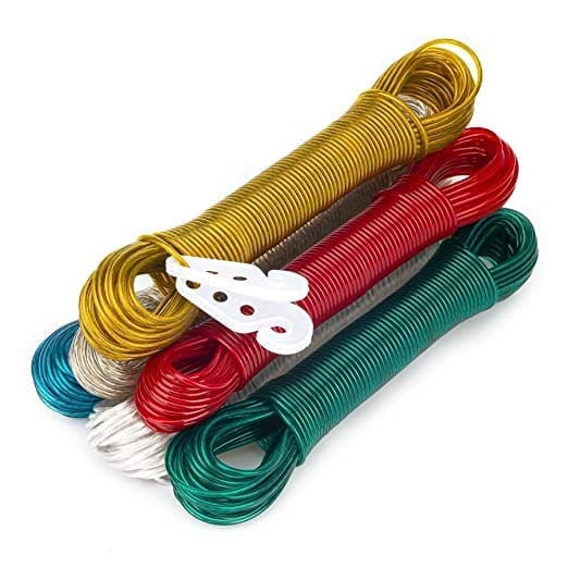 RK Trends PVC Coated Cloth Drying Wire 20 Meter Pack of 2 RustResistant Easy Installation for Indoor and Outdoor Use