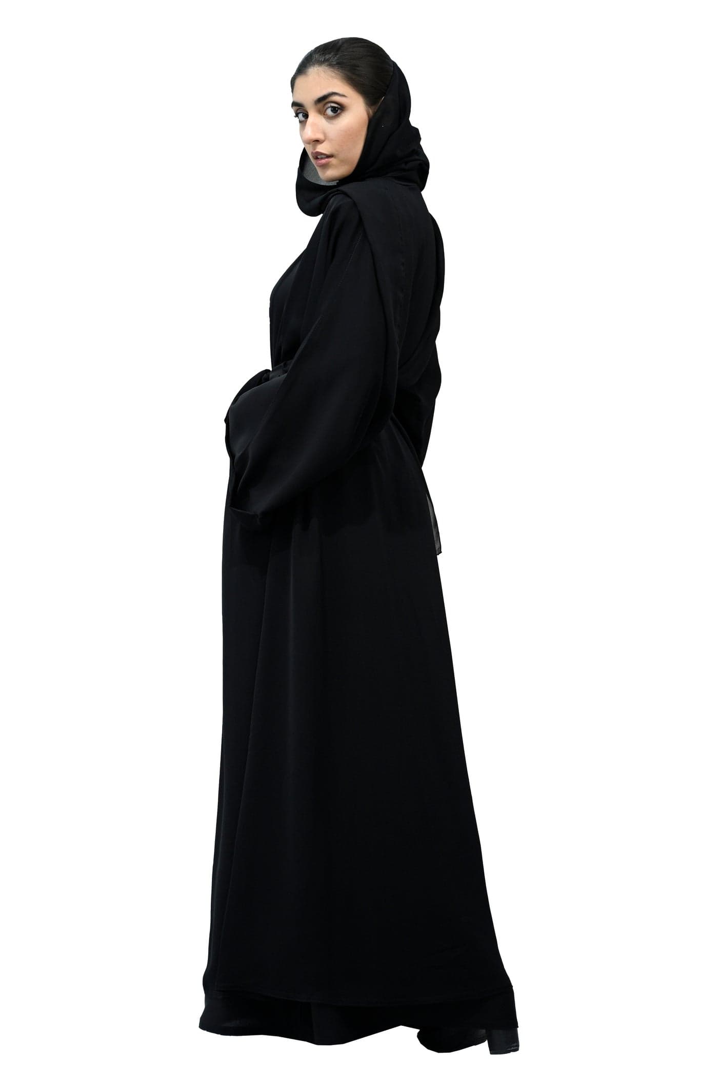Pocket Abaya with Matching Belt-714