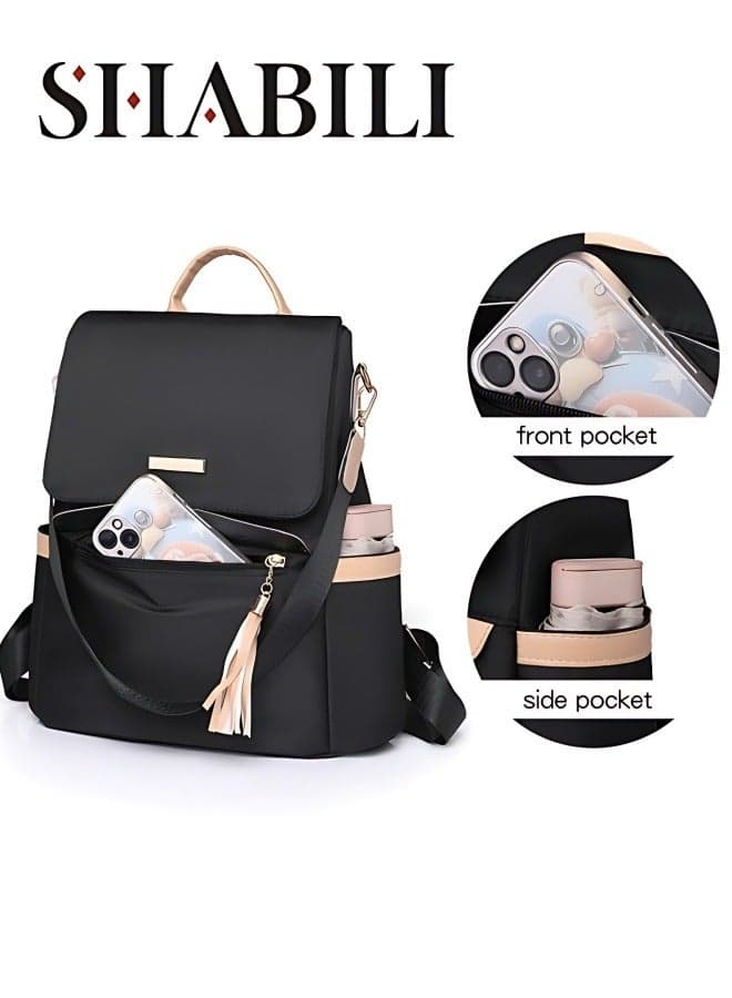 Girls' Nylon Material Backpack, Student's Large-capacity School Bag College Bag Tourist Bag Back Bag, Daily Commuting Shoulder Bag Crossbody Bag Office Bag Handbag Tote Bags for Women/Teenagers