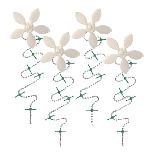 DrainWig Shower Drain Hair Catcher – Disposable Bathroom Hair Trap, Easy to Install in Shower Drain Cover, Helps Prevent Clogs – As Seen on Shark Tank – White Flower (4-Pack)
