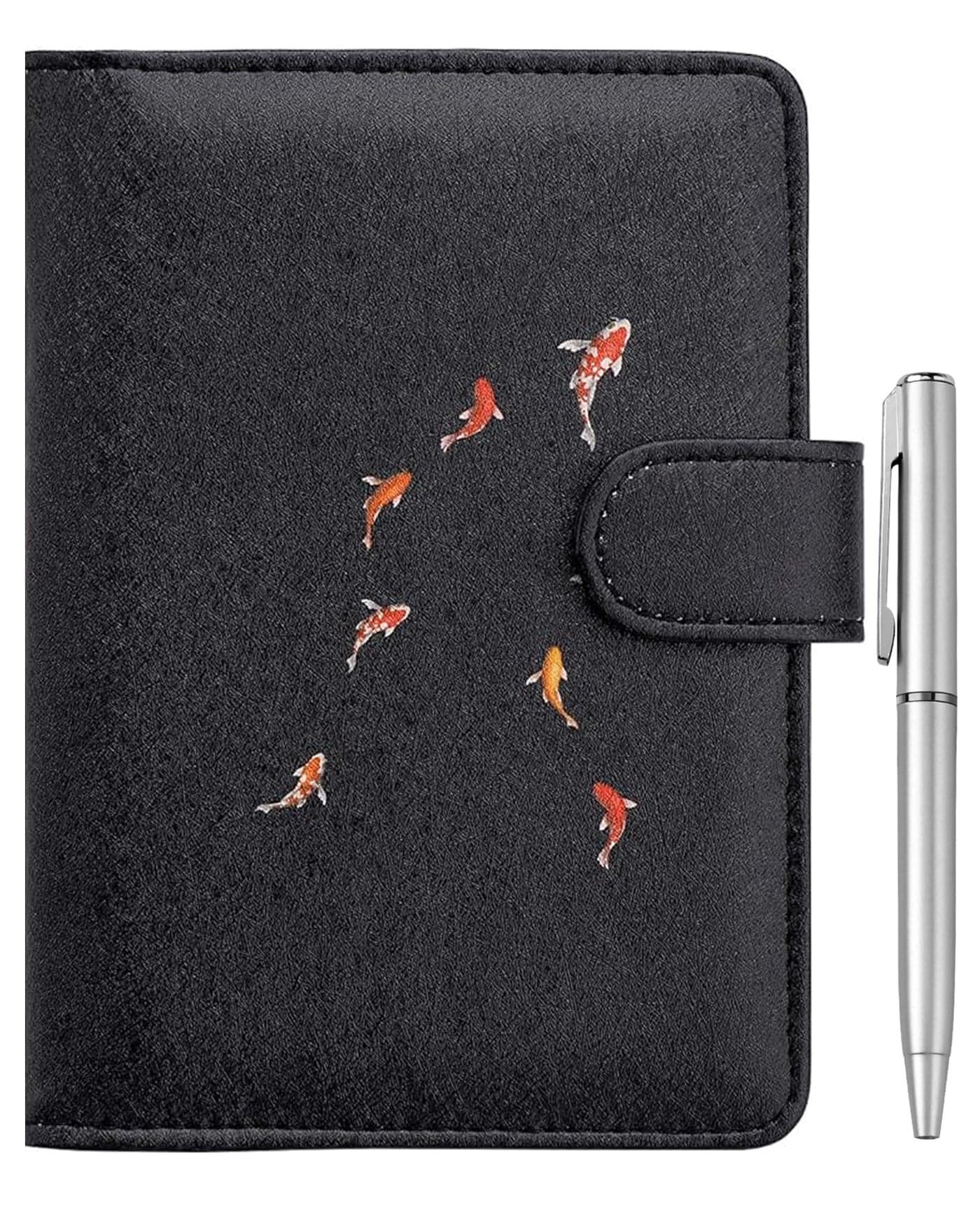 WALNEW Passport Holder for Travel, RFID Passport Cover Wallet for Women Men, PU Leather Passport Book Card Holder Case with Pen, Travelling Essentials for Flying