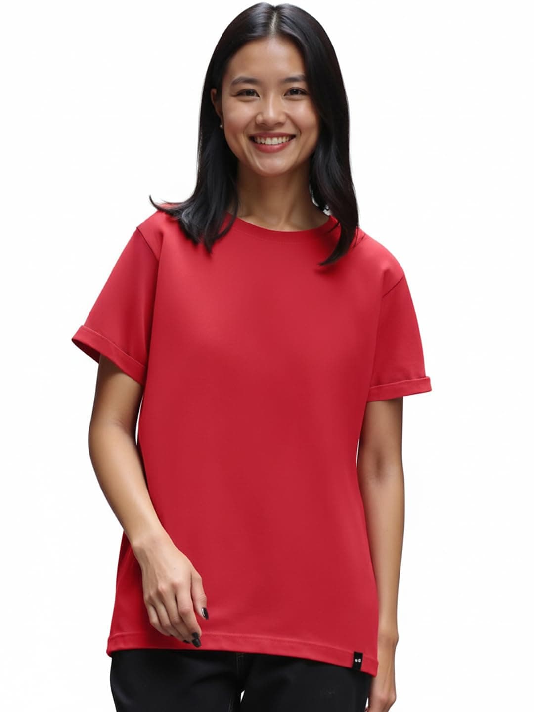 Bewakoof Women's Red Boyfriend T-Shirt