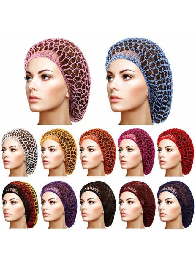 Mesh Rayon Head Bands - Hair Accessories for Women and Girls, Thick Short Long Hair Covers for Sleeping, Crochet Ornaments (Multicolor)