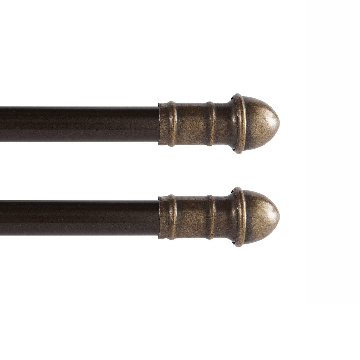 Interior Living 4884 in Adjustable Petite Caf Curtain Rod 2Pack 716 in Diameter Bronze