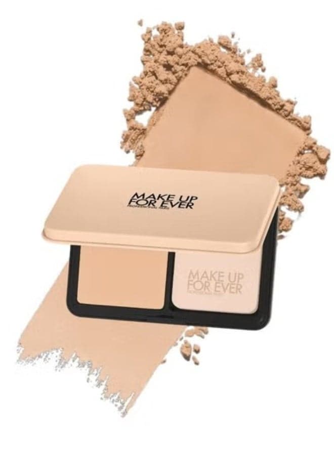 MAKE UP FOR EVER HD Skin Matte Velvet Blurring Foundation & Setting Powder 11g – Shade 1N14 Beige – For Light Skin Tones with Neutral Undertones