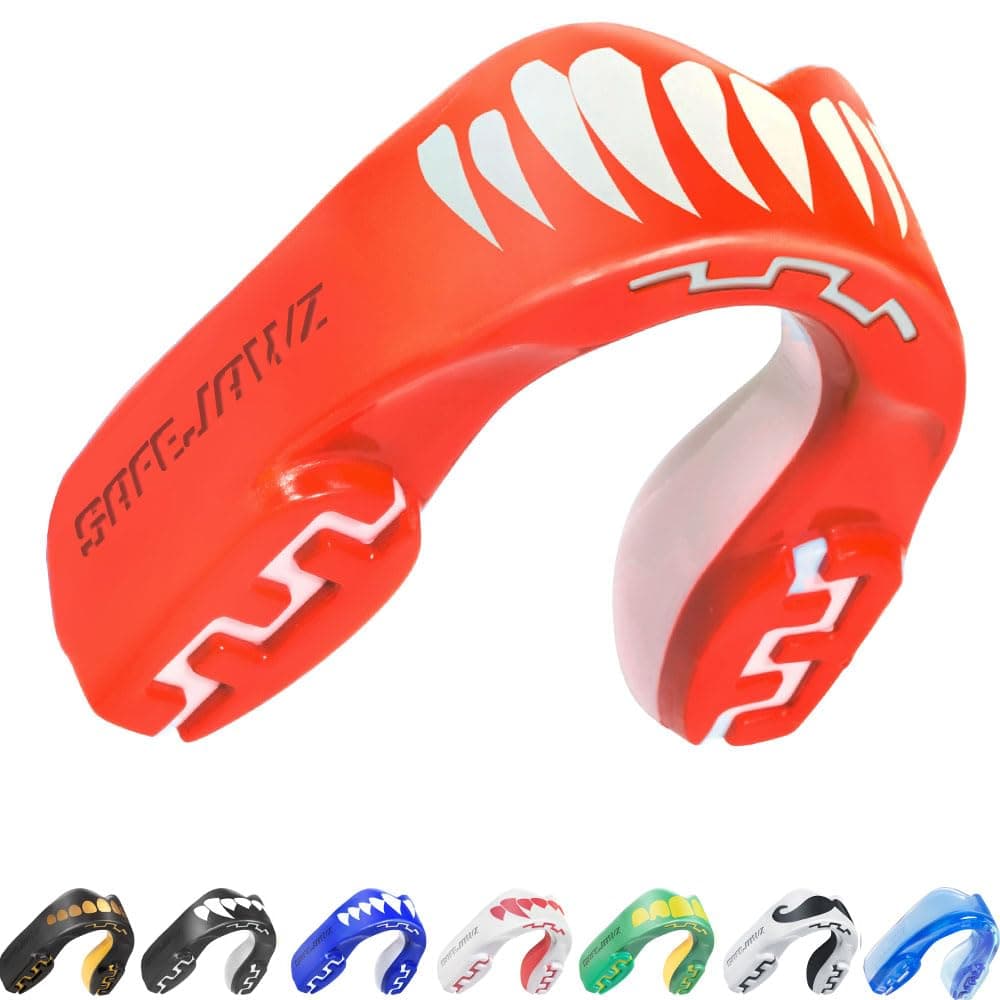 SafeJawz Sports Mouthguard, Dual Layer Premium Protection Mouth Guard with Case for Boxing, Basketball, Lacrosse, Football, Martial Arts, Hockey and All Contact Sports (Adult 12+ Years, Viper)