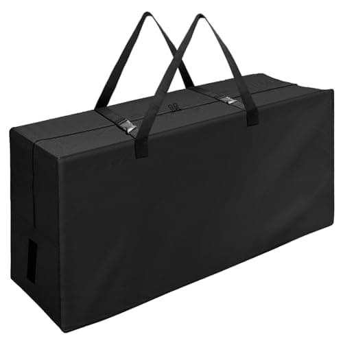 lihtsofty Folding Mattress Bag Waterproof Cushion bag 60"x27"x13" Fits up to 4 Queen Mattress Heavy Duty Durable Mattress Carry Case for Tri-Fold Guest Bed Mattress Cushion Storage Bag Black