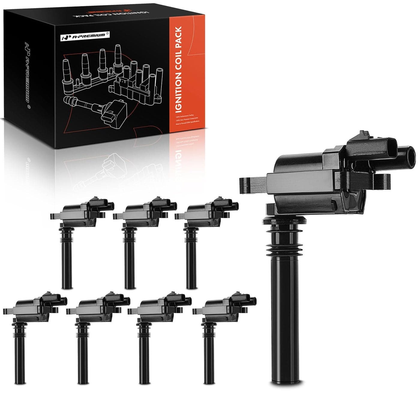 APremium Ignition Coil Pack Compatible with Dodge Ram 1500 2500 3500 Durango 20032005 Jeep Grand Cherokee 2005 V8 57L 8PC Set