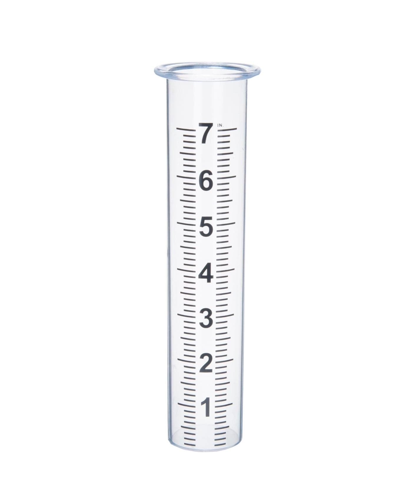 Mateda 7" Plastic Rain Gauge Replacement Tube with Lid Design, Easy to Read Freeze Proof Rain Gauges (Plastic Gauge Tube)