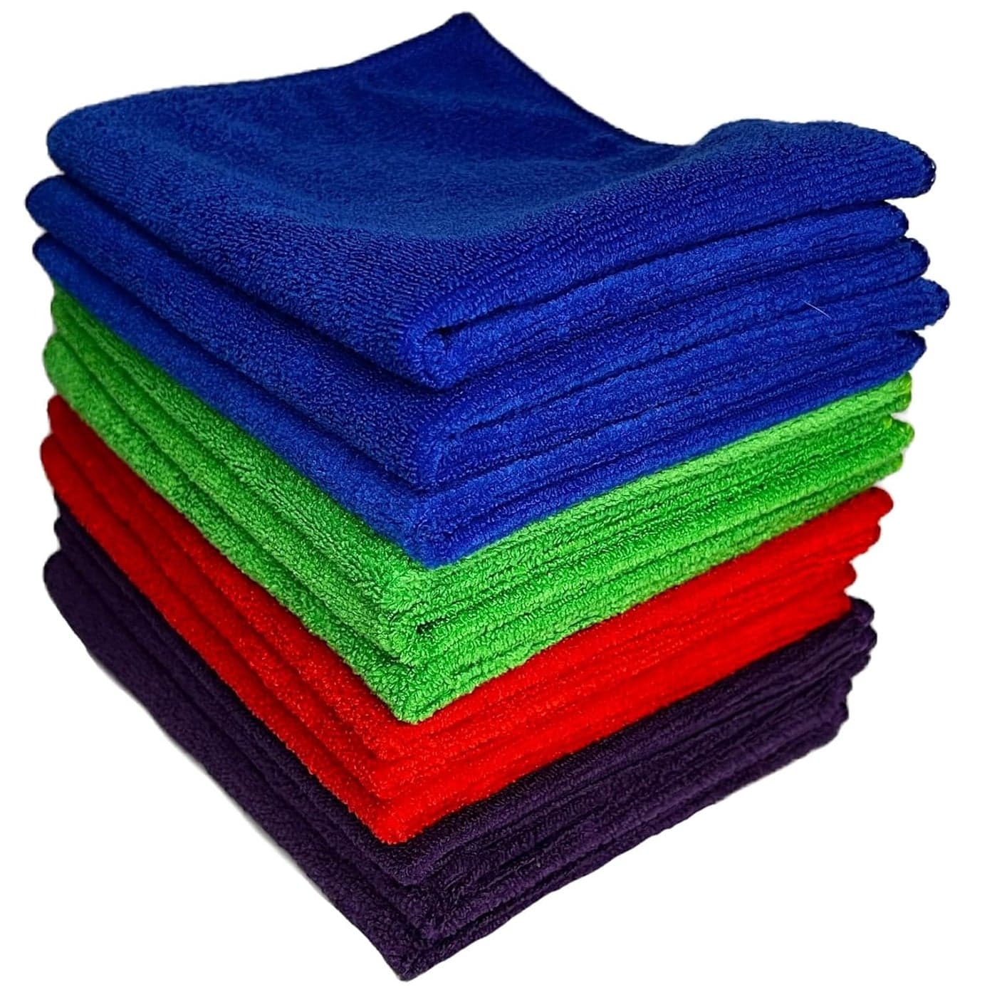 PRATHAK Microfiber Cloth for car Cleaning Drying Washing Detailing and Bike Cleaning 12pcs30x40cm250 GSMMulticolor