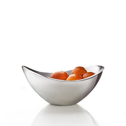 Nambé Butterfly Bowl - 7 Inch Small Decorative Serving Bowl, Perfect for Individual Use - Elongated Wing-Inspired Curves, Elegant Metal Dining Accent & Modern Table Décor - Freezer & Oven Safe