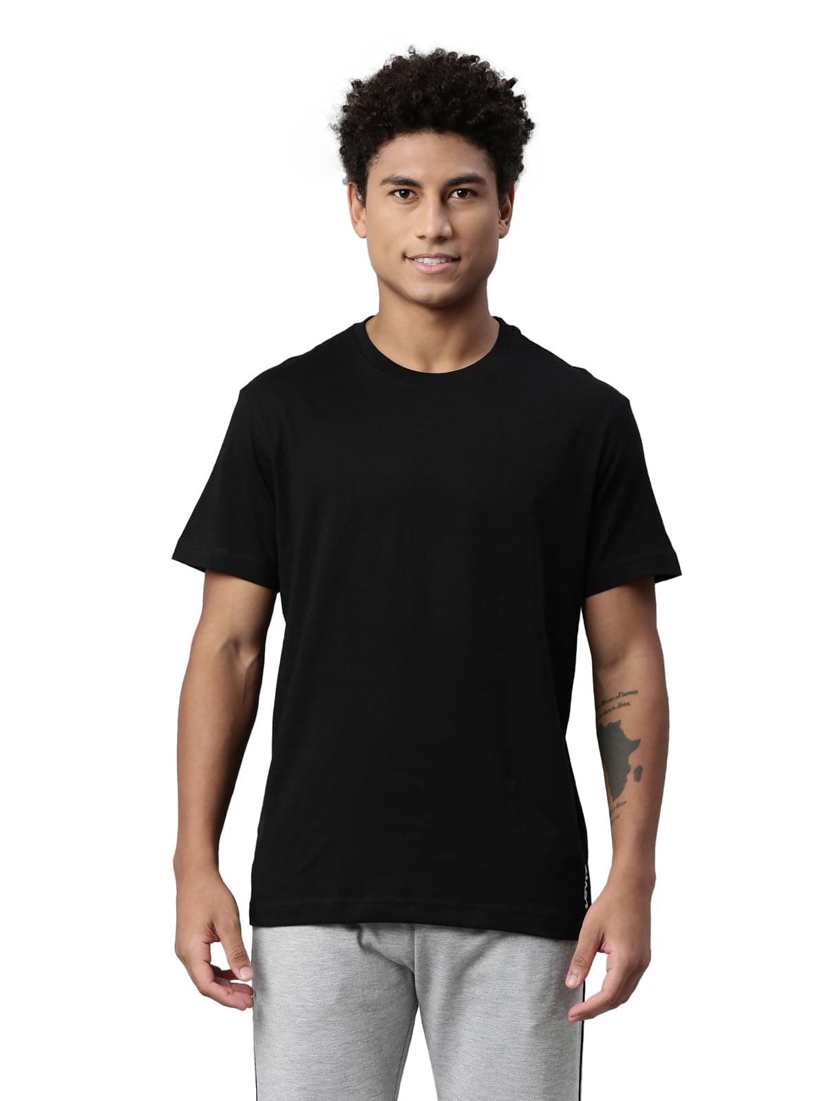 Levi's Cotton Men's Plain Regular Fit T-Shirt (PR679313_Black Medium)