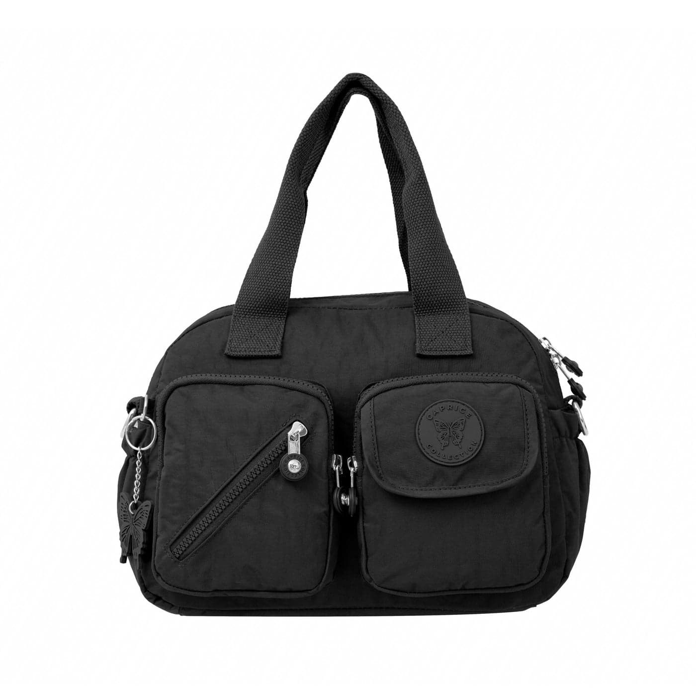 Unisex Medium Crossbody Bag – Black, Water-Resistant Nylon, Spacious 10.4L Capacity